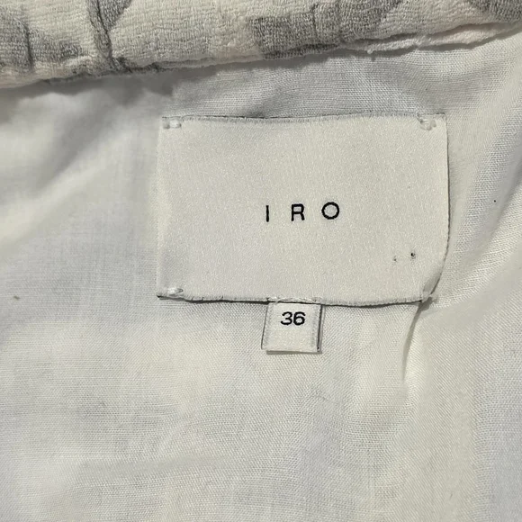 IRO Otavia Quilted Moto Jacket In Beige Multicolor Size French 36/US 4 - Picture 15 of 16